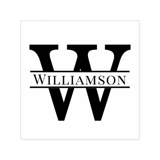 シンプル独身のはっきりしたイニシャルモノグラム名#1 セルフインキングスタンプ (デザイン)