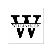 シンプル独身のはっきりしたイニシャルモノグラム名#1 ラバースタンプ (インプリント)