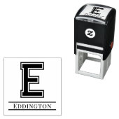 シンプル独身のはっきりしたイニシャルモノグラム名#5 セルフインキングスタンプ (インサイチュ)