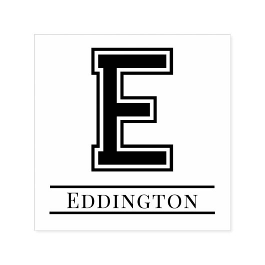 シンプル独身のはっきりしたイニシャルモノグラム名#5 セルフインキングスタンプ (デザイン)