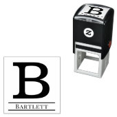 シンプル独身のはっきりしたイニシャルモノグラム名#6 セルフインキングスタンプ (インサイチュ)