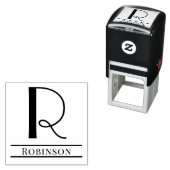 シンプル独身のはっきりしたイニシャルモノグラム名#7 セルフインキングスタンプ (インサイチュ)