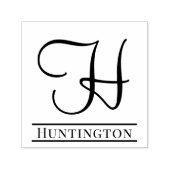 シンプル独身のはっきりしたイニシャルモノグラム名#9 セルフインキングスタンプ (デザイン)