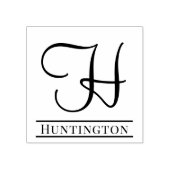 シンプル独身のはっきりしたイニシャルモノグラム名#9 ラバースタンプ (インプリント)