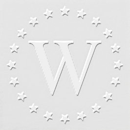 シンプル独身のエレガントイニシャルモノグラム