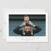 シンプル独身のモダン写真新年 シーズンカード (正面)