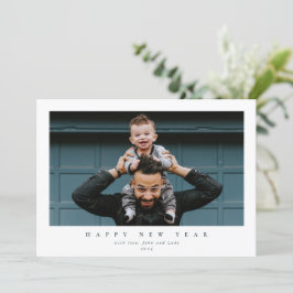 シンプル独身のモダン写真新年 シーズンカード