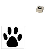 シンプル独身のPaw Print Outline Wood Art Stamp ラバースタンプ (押印)