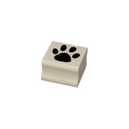 シンプル独身のPaw Print Outline Wood Art Stamp ラバースタンプ