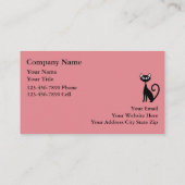 シンプル猫の名刺 名刺 (裏面)