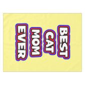 シンプル猫はっきりしたマママエバータイポグラフィ テーブルクロス (正面(横))