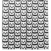 シンプル猫デザイン シャワーカーテン (正面)