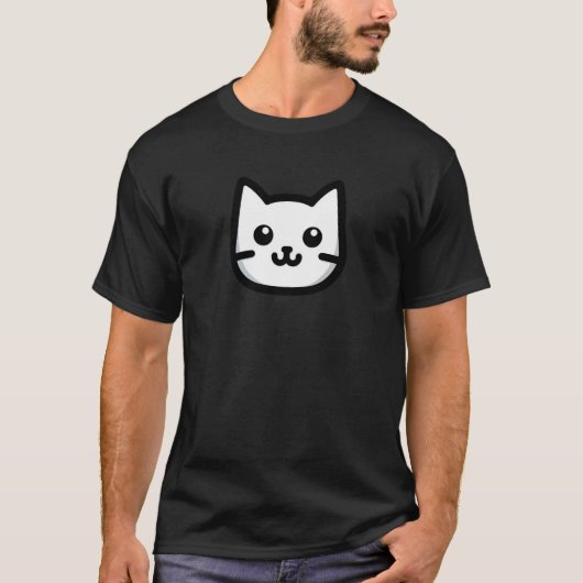 シンプル猫デザイン Tシャツ (正面)