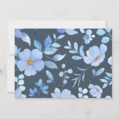 シンプル王室のブルーオプルンス野結婚花 セーブザデート (裏面)