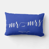 シンプル王室のブルーランバ結婚ー枕 ランバークッション (裏面)