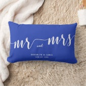 シンプル王室のブルーランバ結婚ー枕 ランバークッション (ブランケット)