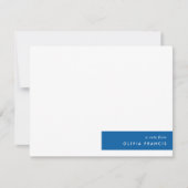 シンプル王室のミニマル青モダン色ブロック ノートカード (正面)