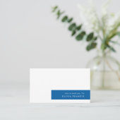 シンプル王室のミニマル青モダン色ブロック 名刺 (スタンド正面)