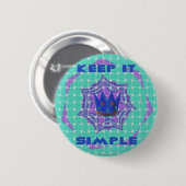 シンプル王室の 缶バッジ (正面&裏面)