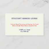 シンプル理容師ショップヘアスタイリスト 名刺 (裏面)