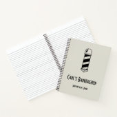 シンプル理容師ポール&文字テンプレート ノートブック (内部)