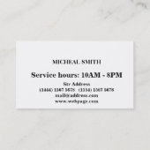 シンプル理容師店 名刺 (裏面)