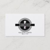 シンプル理容師店 名刺 (正面)