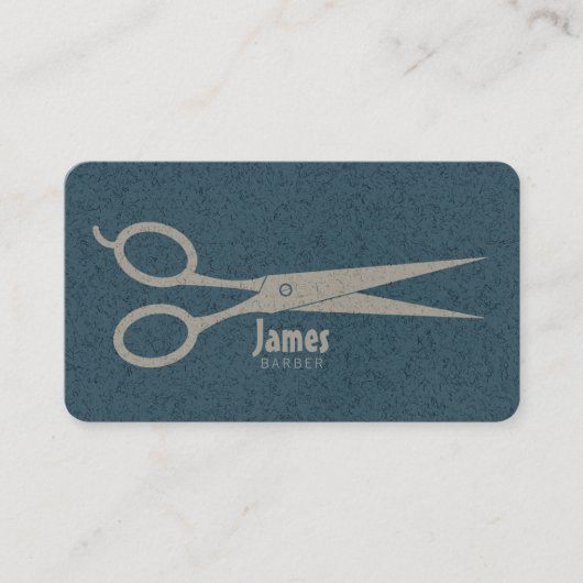 シンプル理容師男らし美容師名刺 名刺 (正面)