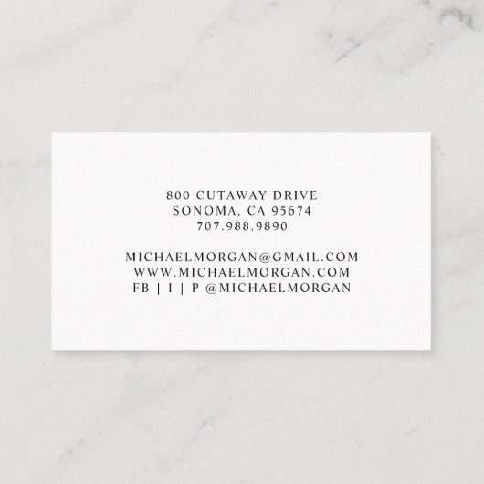 シンプル理容師美容師はさみ 名刺 (裏面)