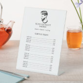 シンプル理容師美容師サービス価格表 台座サイン (インサイチュ)