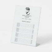 シンプル理容師美容師サービス価格表 台座サイン (正面)