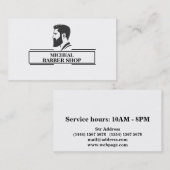 シンプル理容師 名刺 (正面/裏面)