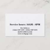 シンプル理容師 名刺 (裏面)