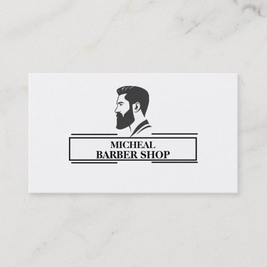 シンプル理容師 名刺 (正面)