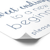 シンプル甘いエンディング新始 |ほこりっぽい青 ポスター (角)