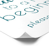 シンプル甘いエンディング新始 |アクアティール（緑がかった色） ポスター (角)