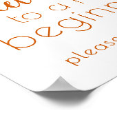 シンプル甘いエンディング新始 |オレンジ秋 ポスター (角)