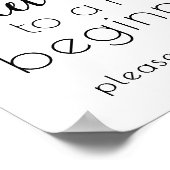 シンプル甘いエンディング新始 |ブラックスクリプト ポスター (角)