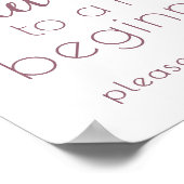 シンプル甘いエンディング新始 |メイブピンク ポスター (角)