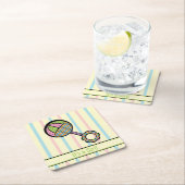 シンプル甘いガラトルベイビーシャワー紙コースター スクエアペーパーコースター (インサイチュ)