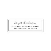 シンプル甘い手書きスクリプト差出人住所 セルフインキングスタンプ (デザイン)