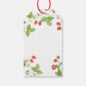 シンプル甘い緑いちご赤ちゃんシャワー ギフトタグ (裏面)