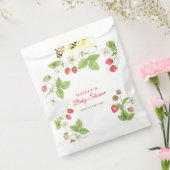 シンプル甘い緑いちご赤ちゃんシャワー フェイバーバッグ (封をした状態)