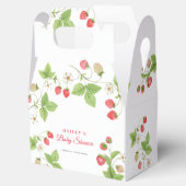 シンプル甘い緑いちご赤ちゃんシャワー フェイバーボックス (オープン)
