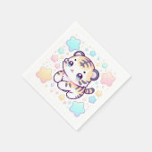 シンプル甘い虎の赤ちゃん スタンダードカクテルナプキン (角)