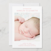 シンプル生モダン生発表 招待状 (正面)