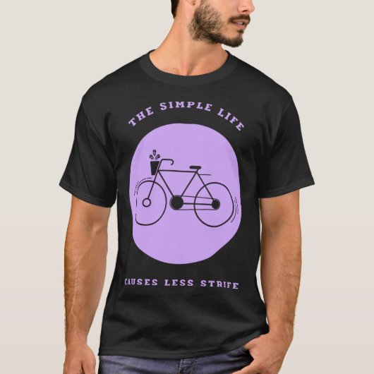 シンプル生活自転車サイクリング環境 Tシャツ (正面)