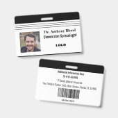 シンプル産婦人科医バッジ バッジ (表裏)