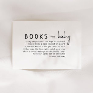 シンプル用モダンベビーニュートラル赤ちゃんシャワーブック エンクロージャーカード