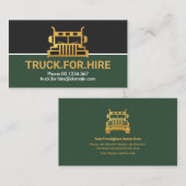 シンプル用金ゴールドトラック看板トラック 名刺 (正面/裏面)